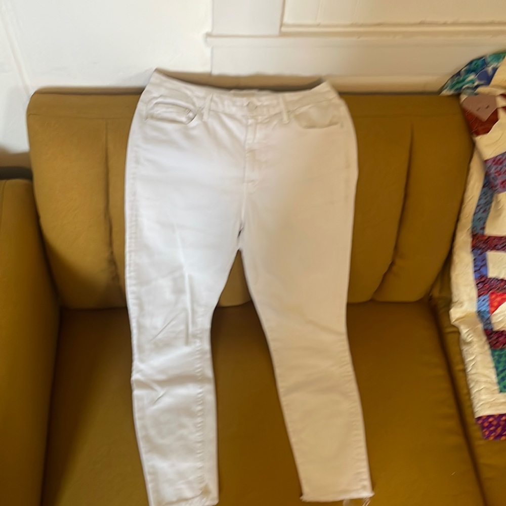 MOTHER White Ankle & Cropped Jeans